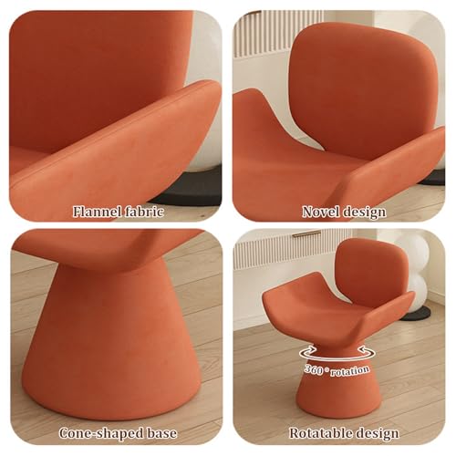 Silla de maquillaje y taburete giratorio con respaldo de madera para tocador 5
