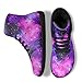 Binienty Purple Universe Star Barefoot Shoes Fashion Grounded Footwear Running Shoes for Men Size 8.5 PU Leather Slip Water Sneakers Zero Drop Non-Slip Sole