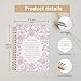 MOFUYU Pink Floral Christian Notebook Journal, Bible Verse Prayer Journal for Women, Christian Gifts for Women, Religious Scripture Pink Flower Hardcover Spiral Notebook 5.5x8.3 Inch