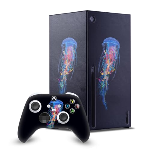 Skin Xbox Series X personnalisation setup gaming motif méduse marine