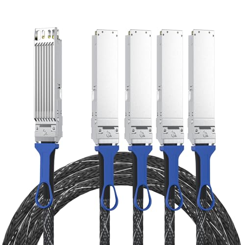 Image of 10Gtek 800Gb /s OSFP DAC Compatible for NVIDIA MCP7Y50-N002, 8-Channel OSFP Fin-top Breakout to 4x200G Flat-top Cable,NDR Infiniband and Ethernet Solutions