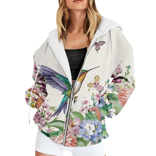 Sweat à capuche femme zippé coupe ample contre le froid