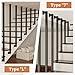 Lonmrrton Staircase Balustrade Posts, 90cm 95cm 100cm 120cm 130cm 140cm High Metal Railing Spindles, Black Square Tube Wrought Iron Stairs Banister Handrails for Home Decor(3 FT)