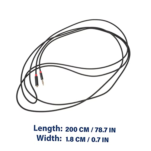 Cable extensor auxiliar estéreo de 2m Jack 3.5mm Mikikit miniatura 3