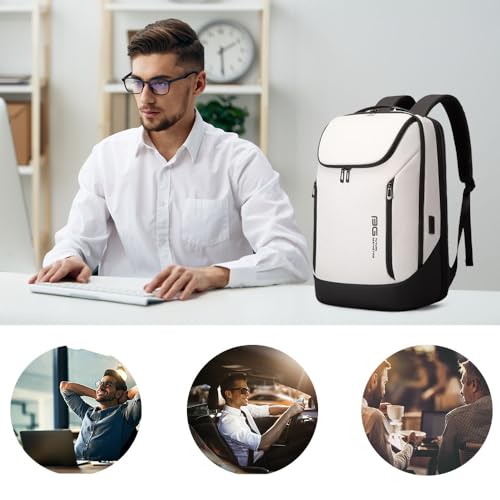Image of BANGE Business Smart Backpack Waterproof fit 15.6 Inch Laptop Backpack with USB Charging Port,Travel Durable Backpack