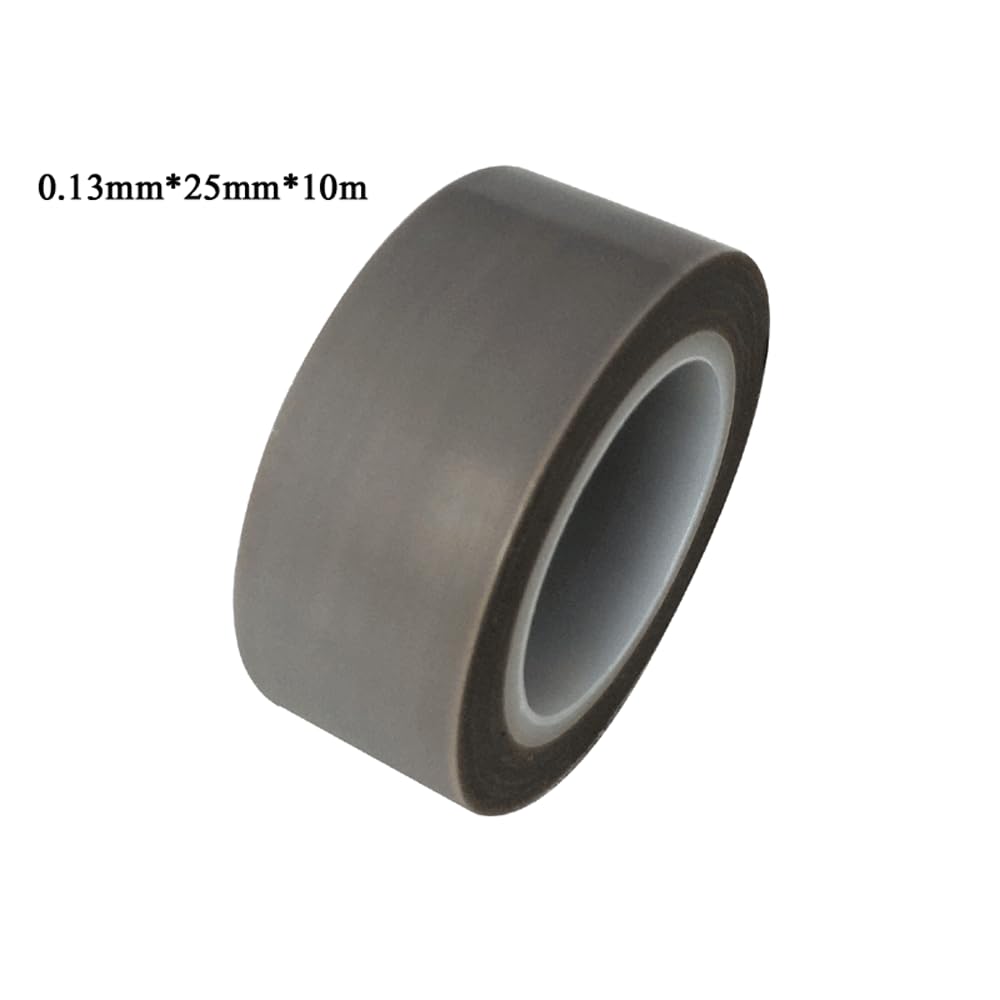 Nastro PTFE 10 m Pellicola autoadesiva da 0,13 mm for alte temperature | Nastro in pellicola for alte temperature Protezione antiaderente for termosaldatura con resistenza alla trazione 500N(25mm)