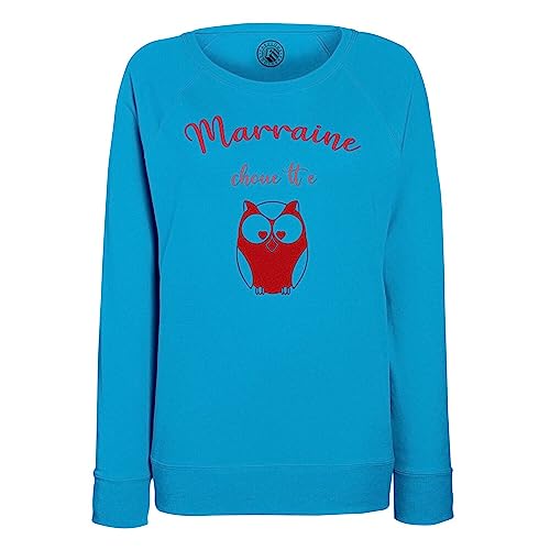Sweatshirt Femme Marraine Chouette en coton doux pour le quotidien