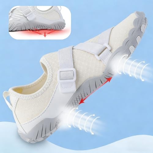 Chaussures aquatiques femme baskets de plage blanches taille 46 - 5