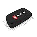 TOMALL Silicone Key Cover Black for Lexus is ES GS NX RX LX RC 4 Buttons Smart Remote Key (Pack of 2)