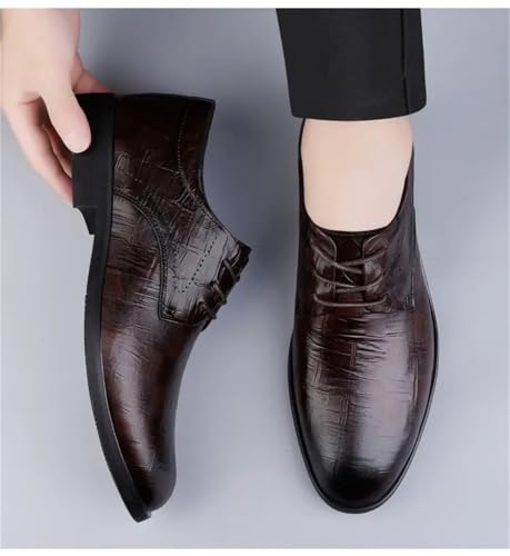 Mens Dress Shoes Fashion Business Casual Wedding Groom Large Size British Style Leather Footwear Lace up2