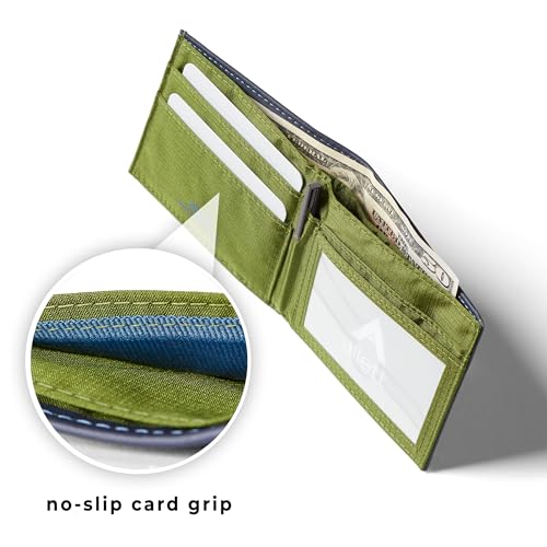 Image of Allett ID Wallet, Midnight Blue | Leather, RFID Blocking | Slim Minimalist Bifold Wallet, Water Resistant, Durable, Thin, Front Pocket | Holds 4-12+ Cards, Cash