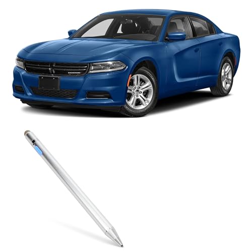 BoxWave Stylus Pen Compatible with Dodge 2023 Charger Display (8.4 in) - AccuPoint Active Stylus, Electronic Stylus with Ultra Fine Tip - Metallic Silver