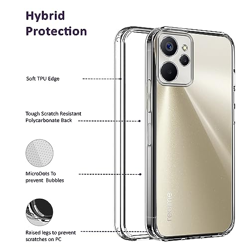 Image of Jkobi Back Cover for Realme 9i 5G (Silicone Clear Shockproof with Camera Protection | Soft and Flexible | Transparent)