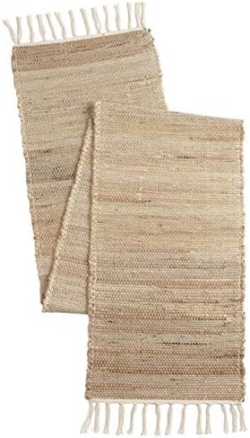 The Home Talk Hand Braided Table Runner | 13'' x 72'' Vintage Farmhouse Mats for Parties, Dining Table, Coasters | Decorative Jute Natural Fibers | Eco-Friendly Accessory | Natural Store