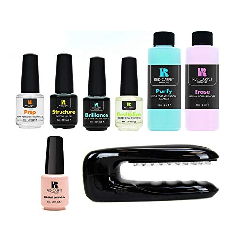Red Carpet Manicure Gel Polish Starter Kit with New Portable Light, 2 Ounce