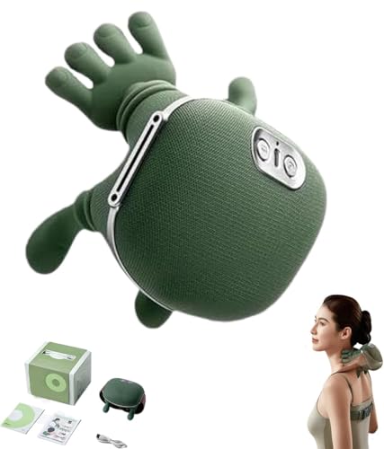 Siasoo Original Masajeador de cuello, masaje de cuello, masajeador de manos reales, masajeador de amasamiento N4, maestro de masaje eléctrico Shiatsu de tejido para hombros, USB C recargable