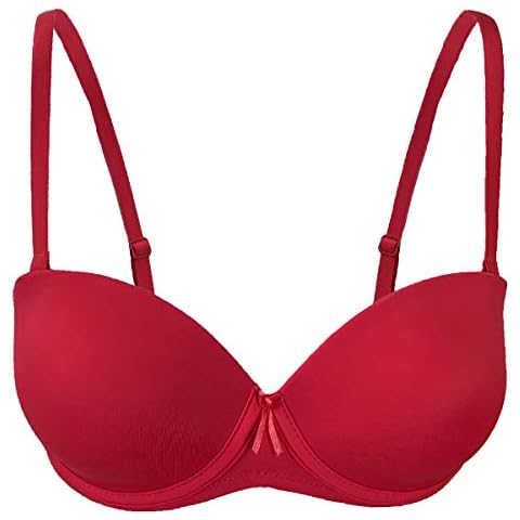 InsightClothing Ladies 5 Way Multiway Padded Bra - Red- 40B Cover