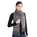 LERDU Ladies Gift Idea Cashmere Scarf Fashion Warm Wool Wrap Shawl Winter Stole for Women Grey