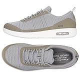 KWUKOTY Tênis feminino largo para diabéticos, ortopédico, fascite plantar/pés inchados/joanetes, Cinza, 10 Wide