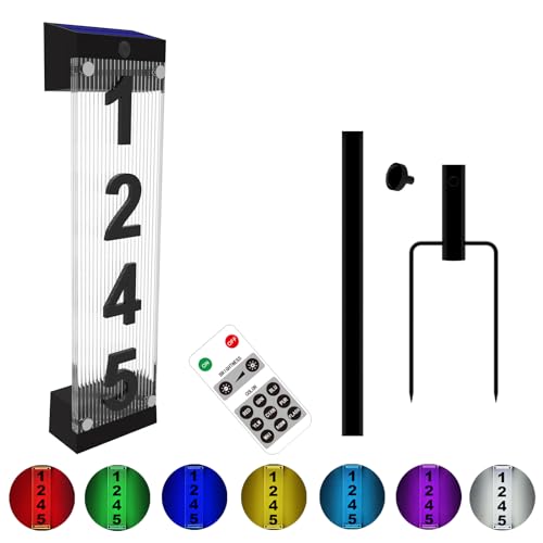 Numéro de maison solaire pour guider vos invités le soir - Signalisation lumineuse de jardin