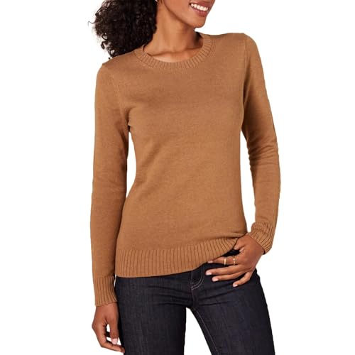 Image of Amazon Essentials Women's Lightweight Soft Crewneck Sweater, 100% Cotton, Plus