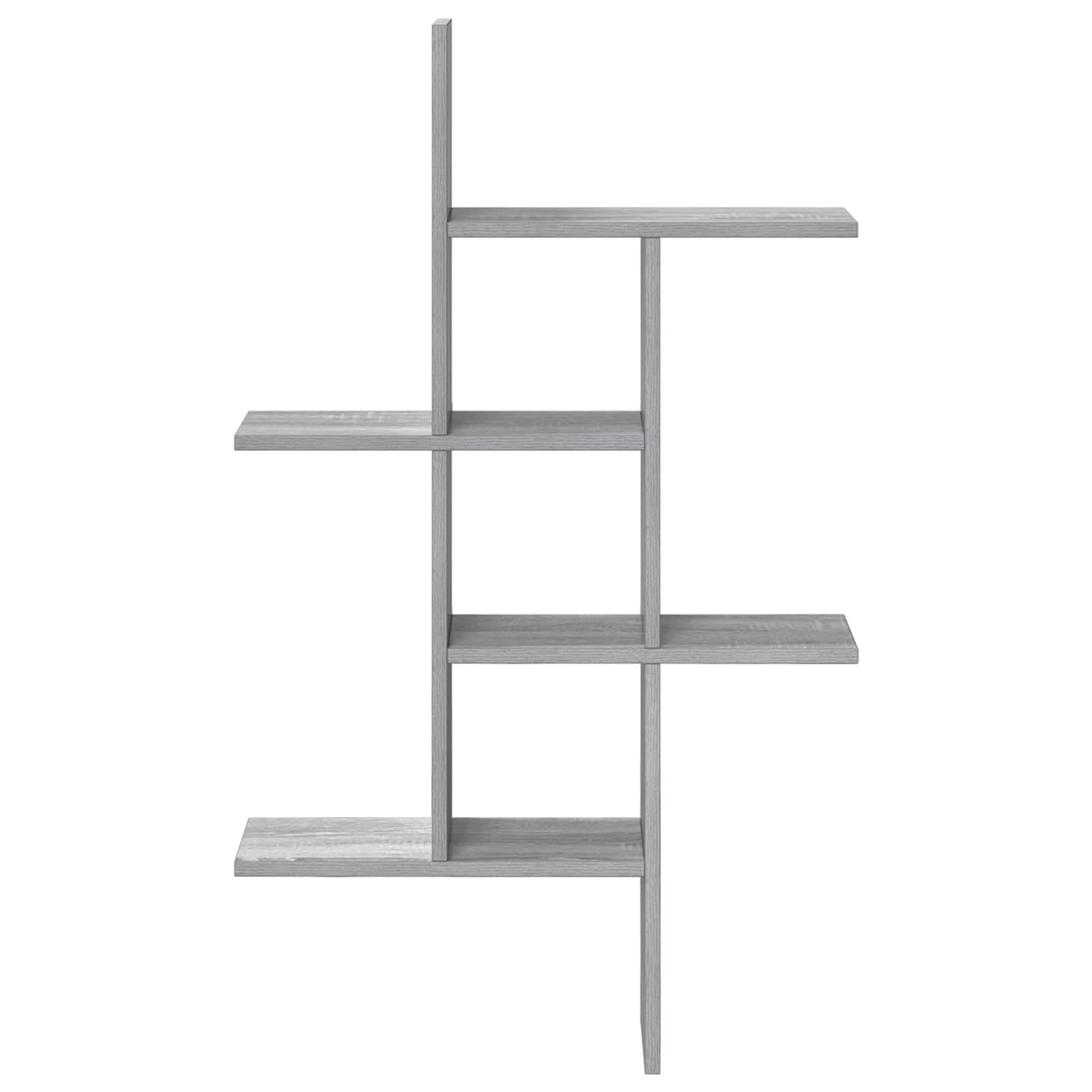 Scaffale da parete Sonoma grigio 61 x 15 x 102 cm legno 5 ripiani