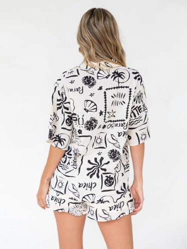 Image of Leriya Fashion Women's Rayon Co-ord Set Stylish | Summer Night Suit For Women | Paisley Printed Pyjama Set For Woman Travel Beach & Holiday Look | Trendy Top & Shorts for Summer Days Vacation