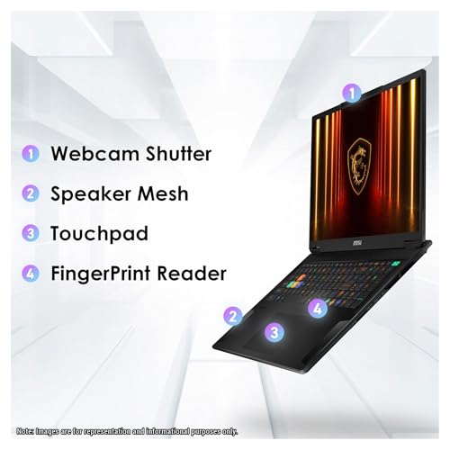 Image of msi Stealth 18 HX AI Gaming Laptop, Intel Ultra 9-275HX, 96 GB DDR5 RAM, 2 TB PCIe SSD, 18 inch QHD+ (2560x1600) 240Hz Display, Nvidia G-Force RTX 5070Ti, Per-Key RGB Keyboard, W11 Pro, Midnight Black