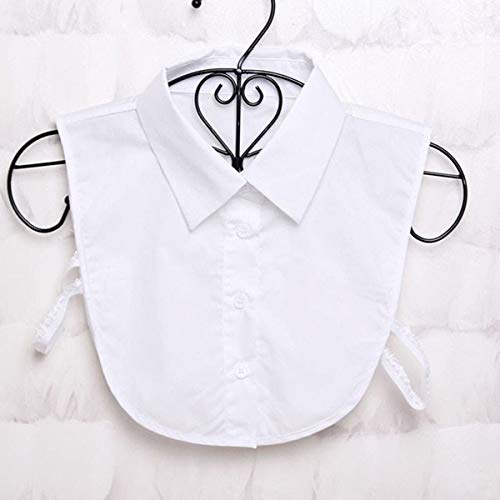 Detachable Blouse Collar,Fake Collar,Insert Attachment Faux Collar Shirt False Collar for Women (Stand collar-White)