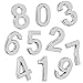 10pcs Targa con Numero Civico Galleggiante, Numero Civico Segnale, 0-9 Numero Segno, Numeri di Porta Moderni Segnaletica Targa Indirizzo di Casa Numeri Adesivi, per Casa, Hotel, Camera, Argento