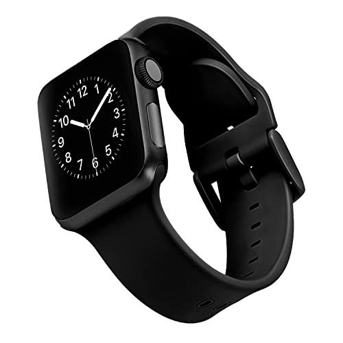 Withit Designer Band Compatible With Apple Watch (Black - Silicone Keeperless, 42/44/45/49Mm) #TOP11