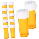 OSOLADY 12pcs TSA Approved Pill Bottle Travel Medicine Organizer Portable Pills Carrier Container