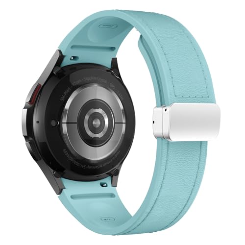 [�����ȓX] ���U�[+�V���R���X�g���b�v �ɓK��Samsung Galaxy Watch 6 5 4 44mm 40mm 20 �u���X���b�g Galaxy Watch 6 4 Classic 47mm 46mm 43mm 42mm(Light Blue 2