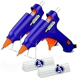 Hot Glue Gun Kit: Mini Hot Glue Guns Kit with 20 Sticks Melt Glue Gun Craft for School DIY Arts Home Quick Repairs (2 Pack)
