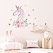 Zsz1002 Adesivi murali unicorno Stanza dei bambini Scuola materna Adesivi murali decorativi fai da te Gli adesivi possono essere rimossi