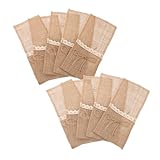 Pochette porte-vaisselle - en toile de jute et dentelle, réutilisable, , lavable, écologique, porte-couverts de fête