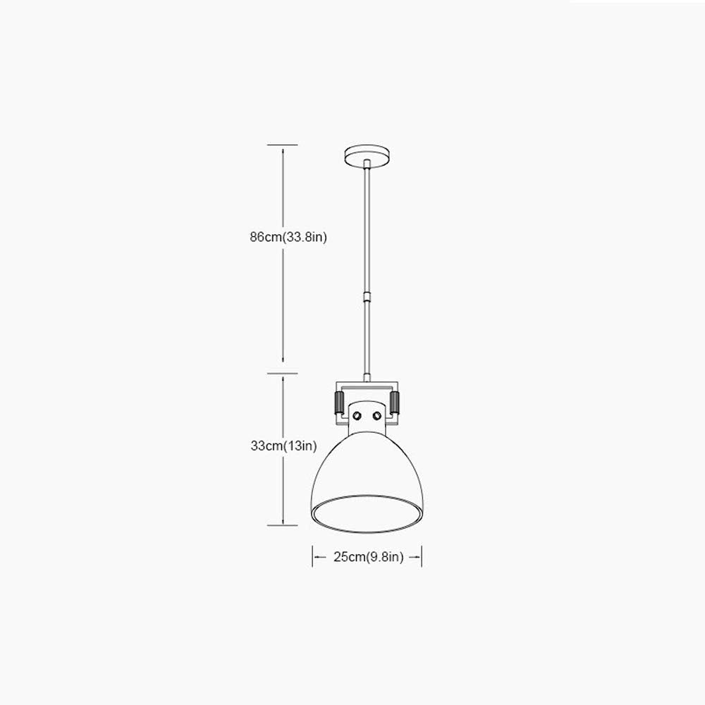Machine Creative Glass Chandelier Simple Modern Single Head Industrial Wind Nordic Pendant Lamps for Kitchen Island Dinning Room Bedroom (Size : B)
