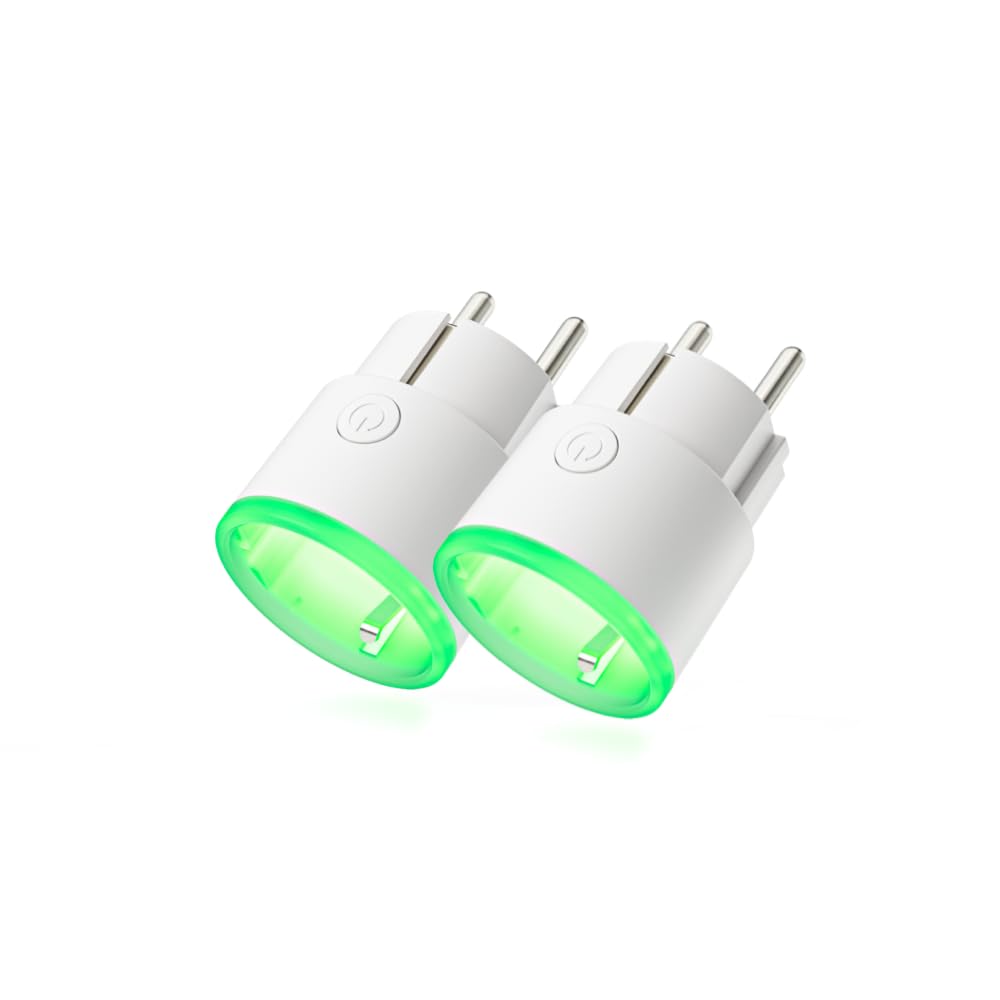 HomeWizard Energy Socket, WLAN Smart Steckdose mit Echtzeitüberwachung und App Steuerung, Geeignet für Balkonkraftwerk, präzise Energiemessung und Fernsteuerung, Weiß, 2er Pack