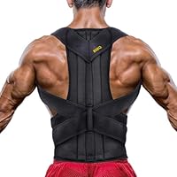 BSEQ Correttore Posturale per Schiena e Spalle, Supporto Regolabile (Nero)