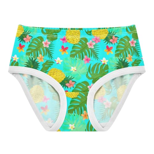 Joisal Cotton Girls Underwear Toddler Tropical Pineapples Green Leaves Girl Panties Cute Pattern Underpants Briefs 2t - Main Image