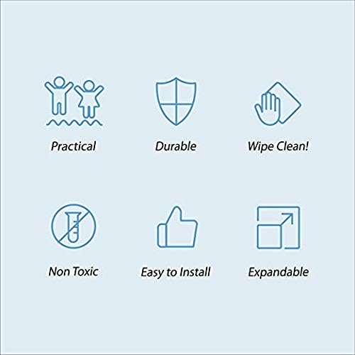 Miniatura 5 de Eggyo - Tapete de espuma para bebé, 72 x 48 pulgadas, blanco y gris, 6 azulejos