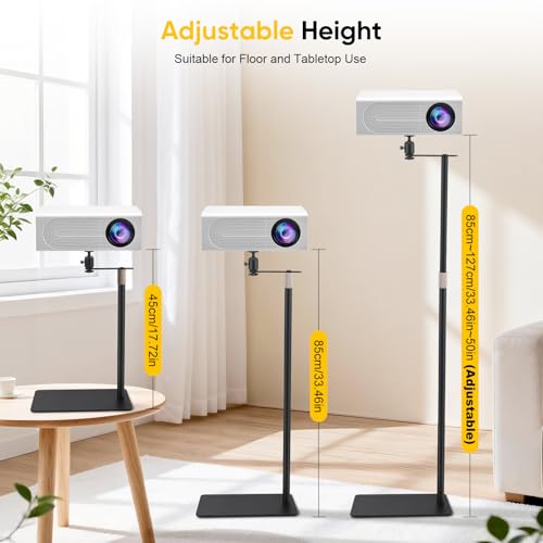 Soporte proyector de metal ajustable de 30 a 130 cm con capacidad de carga de hasta 5kg 4