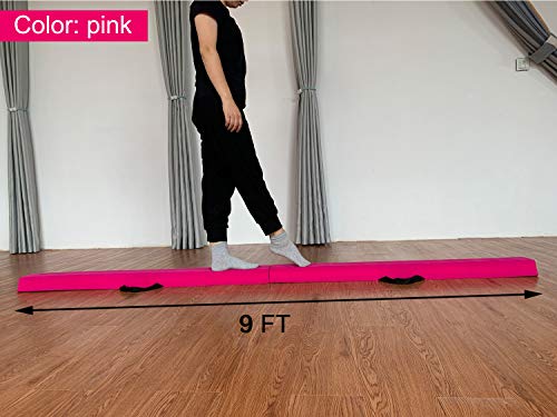 Image of Marfula 6 FT / 8 FT / 9 FT Folding Gymnastics Beam Foam Balance Floor Beam
