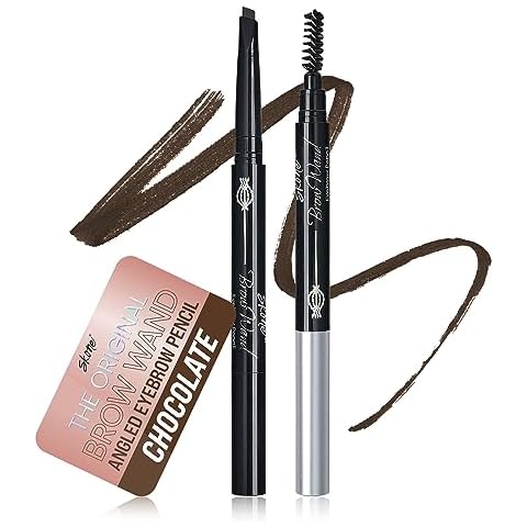 Skone Cosmetics The Original Brow Wand Eyebrow Pencil with Brush - Dual-Sided Retractable Waterproof Long-Lasting Brown Eye Brow Pencils for Women with Sleek Eyebrows - Chocolate for Brunettes Cover