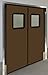Chase Doors - 6096RDXHDCBR - Polyethylene Swinging Door, Chocolate Brown; Number of Doors: 2, 5 FTW x 8 ftH
