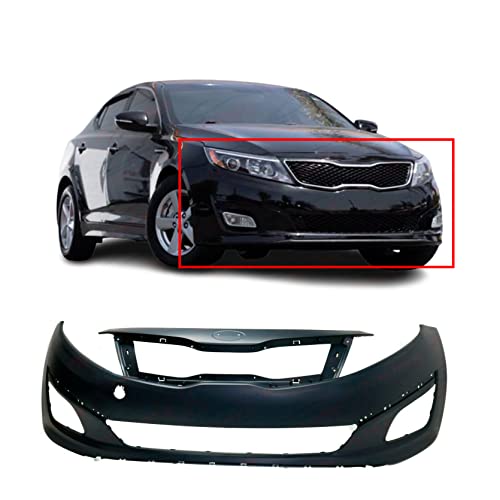 FitParts Compatible with Front Bumper Cover Fascia 2014-2015 Kia Optima EX LX SXL SX Limited Sedan 14-15. New Primed Without Sensor Holes, With Fog Light Holes. KI1000169 865112T500