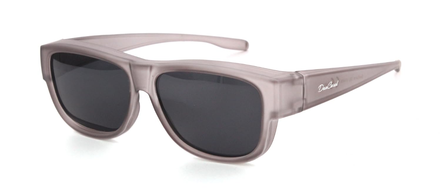 DanCarol DC-POL-2043-C7-Grau-(C4-)-Für Schmales Gesicht Die Überbrille, ideal für Brillenträger -mit Polarisierte Gläser