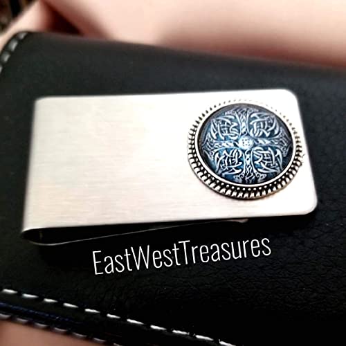Celtic Cross Money Clip, Steel Metal Wallet Credit Card Holder Gift for Men Handmade by Eastwest Treasures3