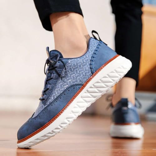 Image of Men's Casual Dress Oxfords Shoes Fashion Business Shoes Wide Feet Lace-up Shoes for Business Office Wedding