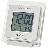 CASIO(カシオ) 目覚まし時計 デジタル 温度 カレンダー 表示 シルバー DQ-735-8JF